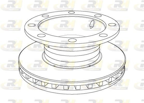 ROADHOUSE NSX1106.20 Brake disc Rear Axle, 377x45mm, 8, Vented