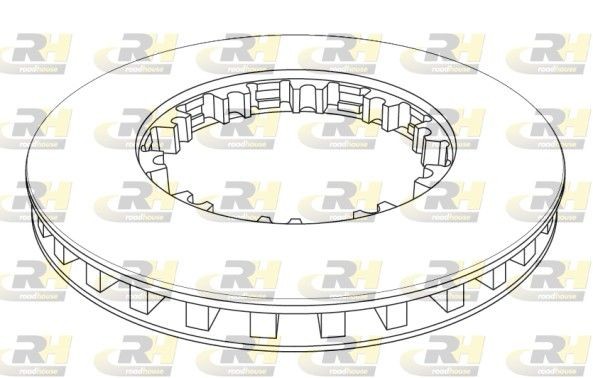 1143.21 ROADHOUSE Front Axle, Rear Axle, 432x45mm, Vented Ø: 432mm, Brake Disc Thickness: 45mm Brake rotor NSX1143.21 buy