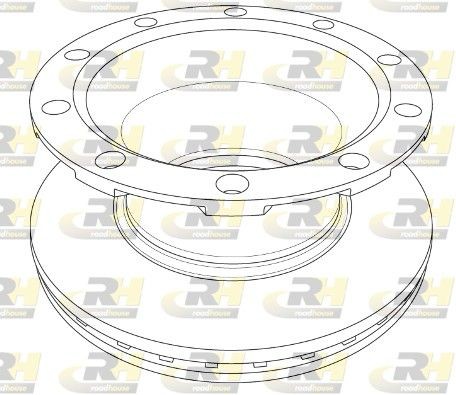 ROADHOUSE NSX1217.20 Brake disc Front Axle, Rear Axle, 430x45mm, 10x335, Vented