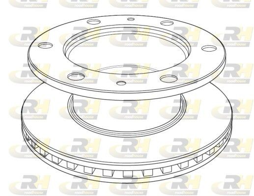 ROADHOUSE NSX1220.20 Brake disc Front Axle, 330x32mm, 6x245, Vented