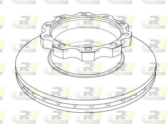 ROADHOUSE NSX1221.20 Brake disc Front Axle, 432x45mm, 10x235, Vented
