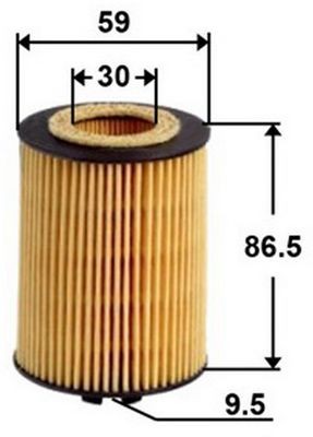JS ASAKASHI Filter Insert Inner Diameter 2: 28, 9,5mm, Ø: 62mm, Height: 86,5mm Oil filters OE0038 buy