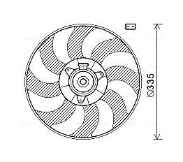 AVA COOLING SYSTEMS OL7602 Fan, radiator 1341352