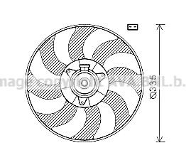 PRASCO OL7602 Fan, radiator 1341352
