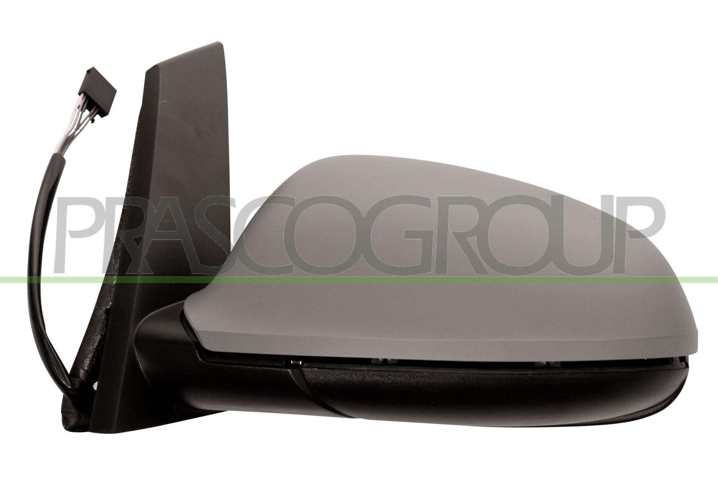 PRASCO OP4167324P Wing mirror Premium, Left, primed, Electric, Heatable, Electronically foldable, Convex, untinted