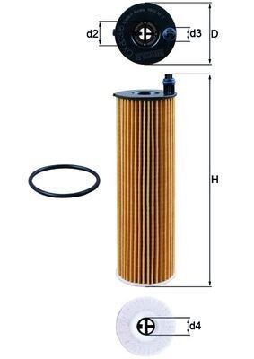 KNECHT OX 823/6D Oil filter Filter Insert