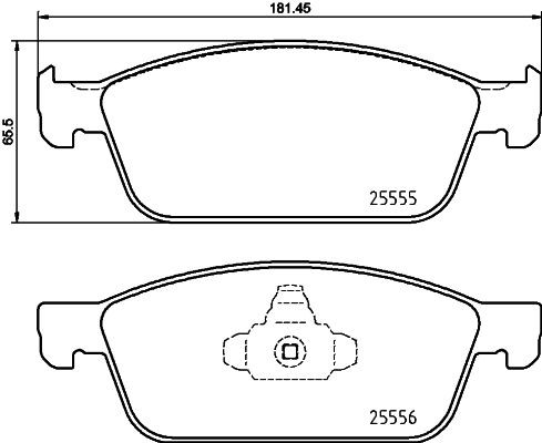 P24199 Set of brake pads D20398873 BREMBO excl. wear warning contact, with piston clip, without accessories