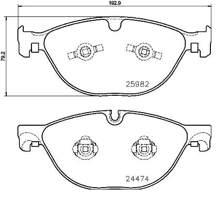 BREMBO P 36 029 Brake pad set prepared for wear indicator, with piston clip, without accessories