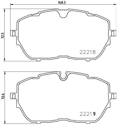 original OPEL Astra L Hatchback (C02) Brake pads front and rear BREMBO P 61 128