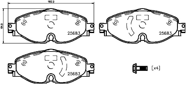 P85147 Disc brake pads BREMBO D1760 8989 review and test