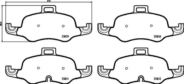 BREMBO P 85 160 Brake pad set PRIME LINE - Ring, prepared for wear indicator, without accessories