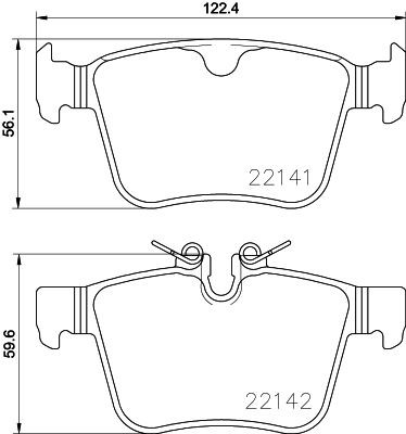 P86029 Set of brake pads D18219057 BREMBO prepared for wear indicator, without accessories