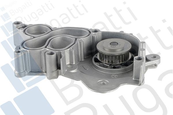 BUGATTI Number of Teeth: 28, with seal, without lid, Mechanical, Metal, Water Pump Pulley Ø: 43,4 mm, for v-ribbed belt use Water pumps PA10231 buy