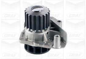 GRAF PA1200 Water pump Number of Teeth: 19, with seal, Mechanical, Plastic, Water Pump Pulley Ø: 56,2 mm, for toothed belt drive