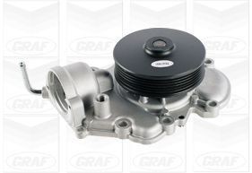 GRAF PA1205 Water pump with seal, without lid, Mechanical, Brass, Water Pump Pulley Ø: 106,1 mm, for v-ribbed belt use