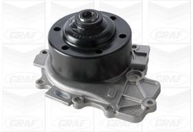 GRAF PA1278 Water pump with seal, Mechanical, Metal, Water Pump Pulley Ø: 105 mm, for v-ribbed belt use