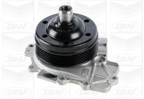 GRAF with seal, Mechanical, Metal, Water Pump Pulley Ø: 106,3 mm, for v-ribbed belt use Water pumps PA1284 buy