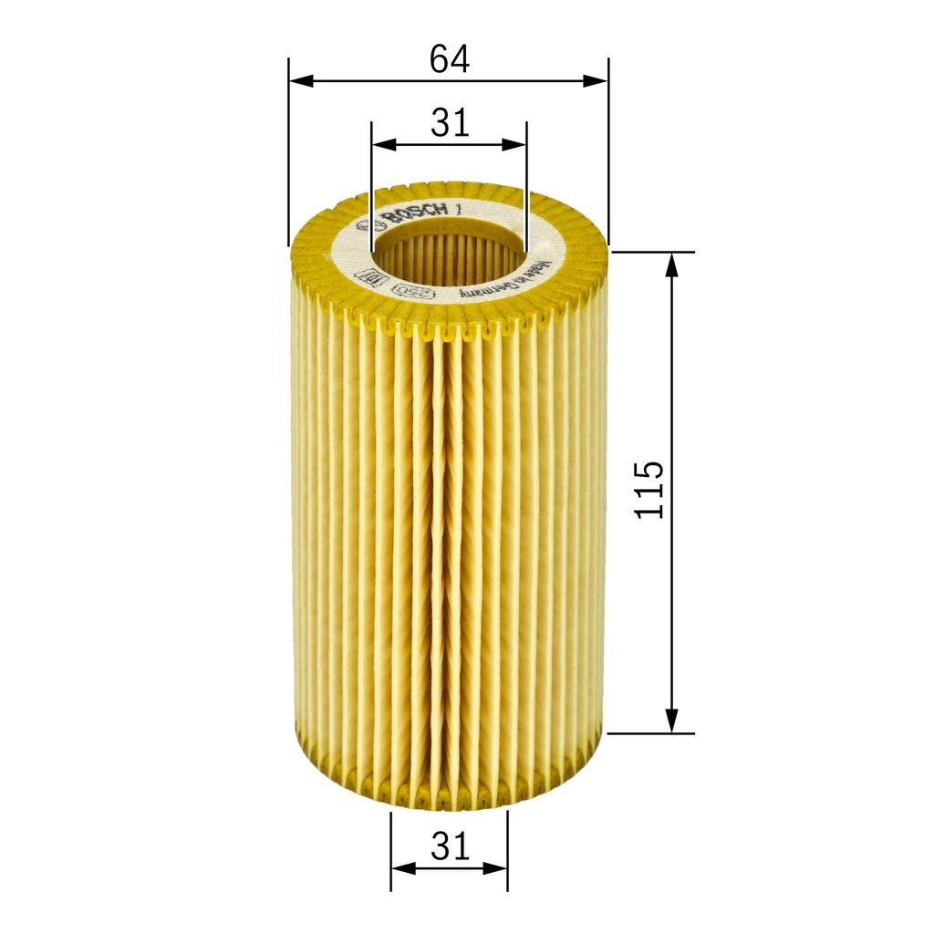 P 9116 BOSCH Filter Insert Inner Diameter 2: 31mm, Ø: 64, 31mm, Height: 115mm Oil filters 1 457 429 116 buy