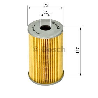 BOSCH 1457429117 Engine oil filter with seal, Filter Insert