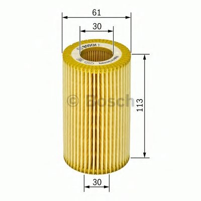 BOSCH 72207 Engine oil filter with seal, Filter Insert