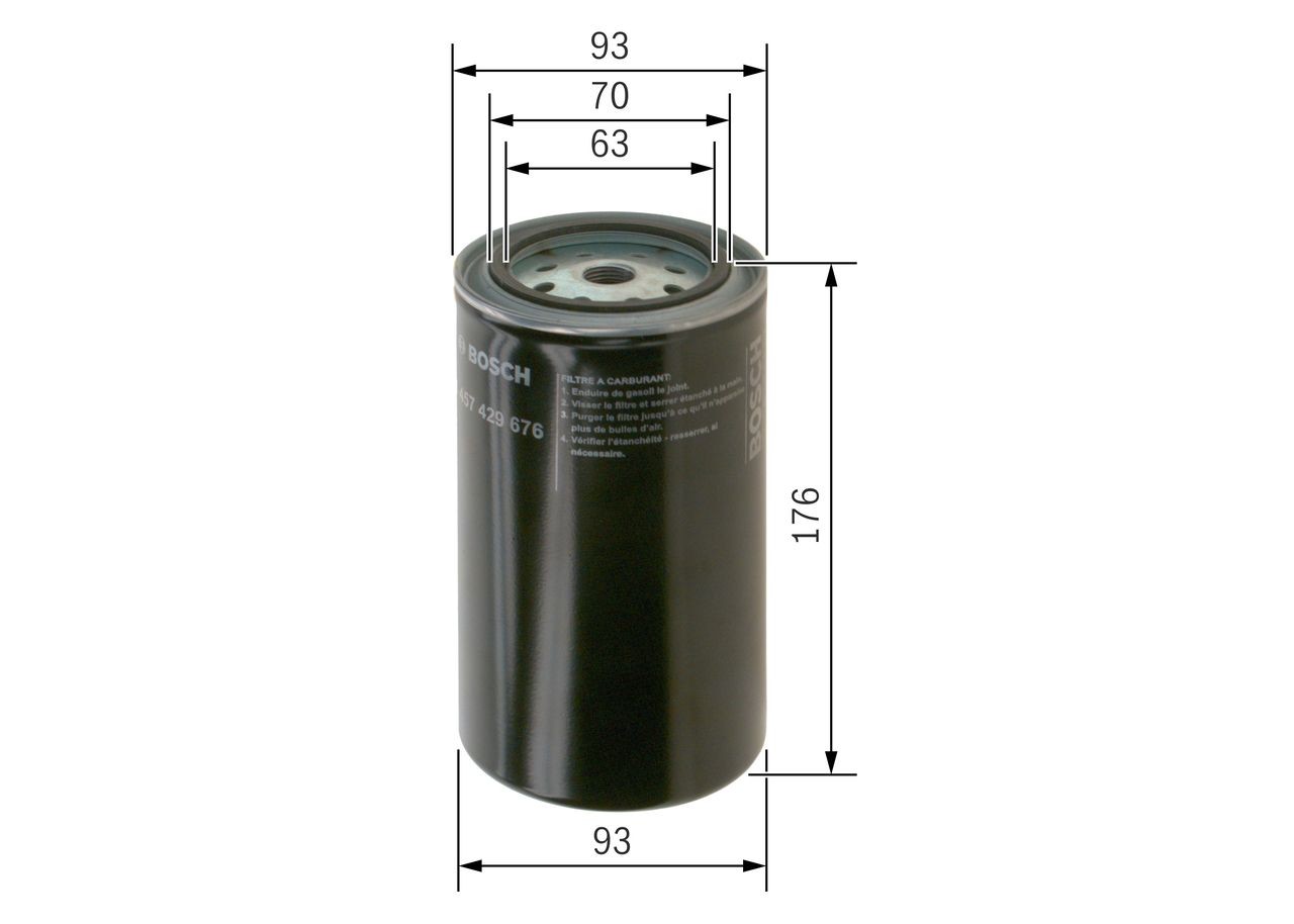 OEM-quality BOSCH 1 457 429 676 Fuel filters