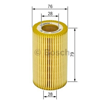 BOSCH OF-VOL-2 Engine oil filter with seal, Filter Insert