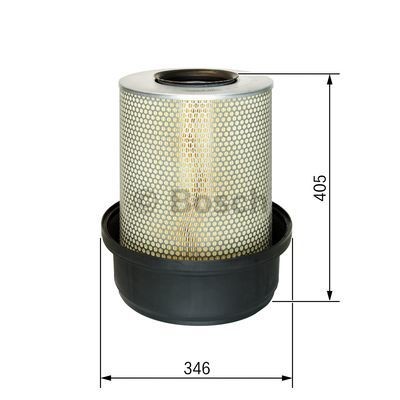 1457433730 Air filter S 3730 BOSCH 405,8mm, 346mm, Filter Insert