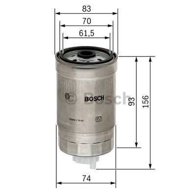 BOSCH 1 457 434 106 Fuel filters Spin-on Filter
