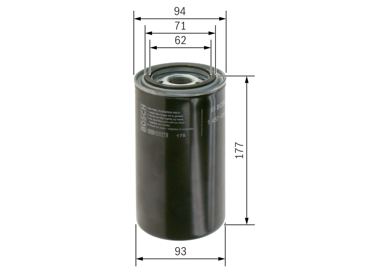 OEM-quality BOSCH 1 457 434 180 Fuel filters