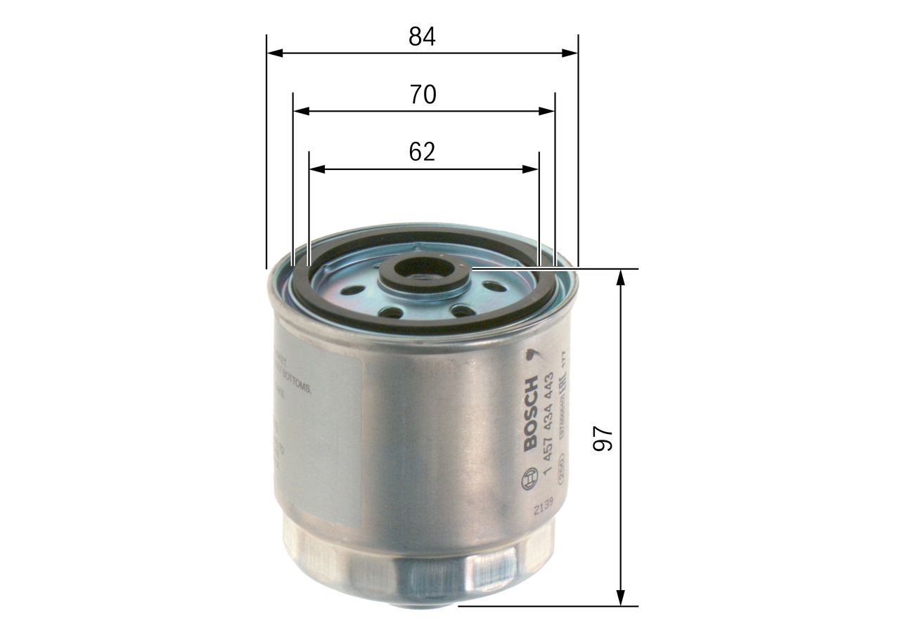 OEM-quality BOSCH 1 457 434 443 Fuel filters