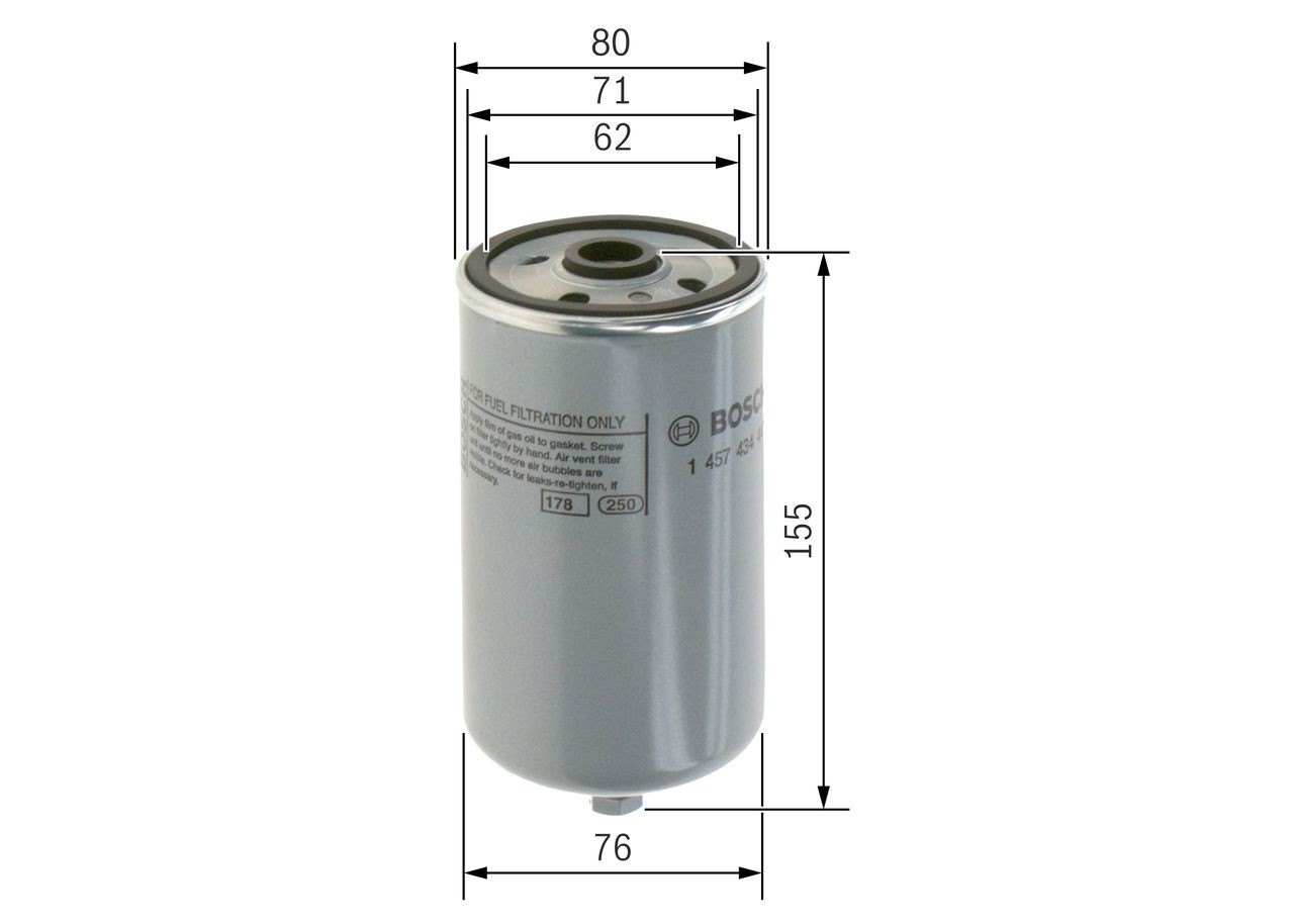 OEM-quality BOSCH 1 457 434 447 Fuel filters