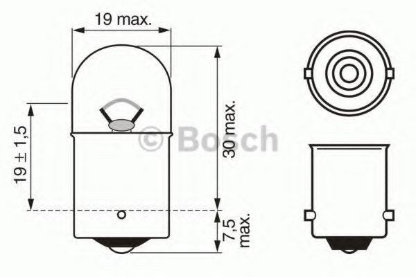 Great value for money - BOSCH Bulb, licence plate light 1 987 302 283
