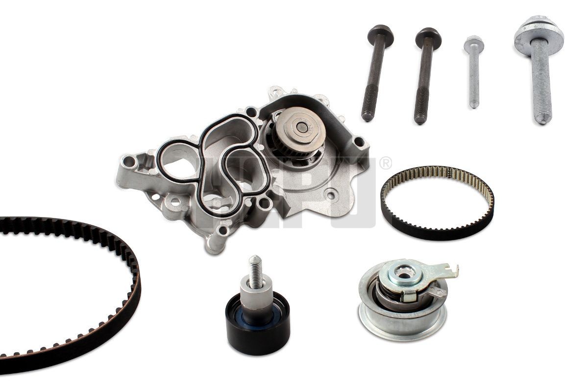 HEPU PK06650 Water pump and timing belt kit without thermostat, with bolts/screws, Width 1: 10 mm