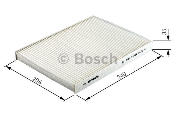 1987432004 Air con filter M 2004 BOSCH Particulate Filter, 240 mm x 204 mm x 36 mm