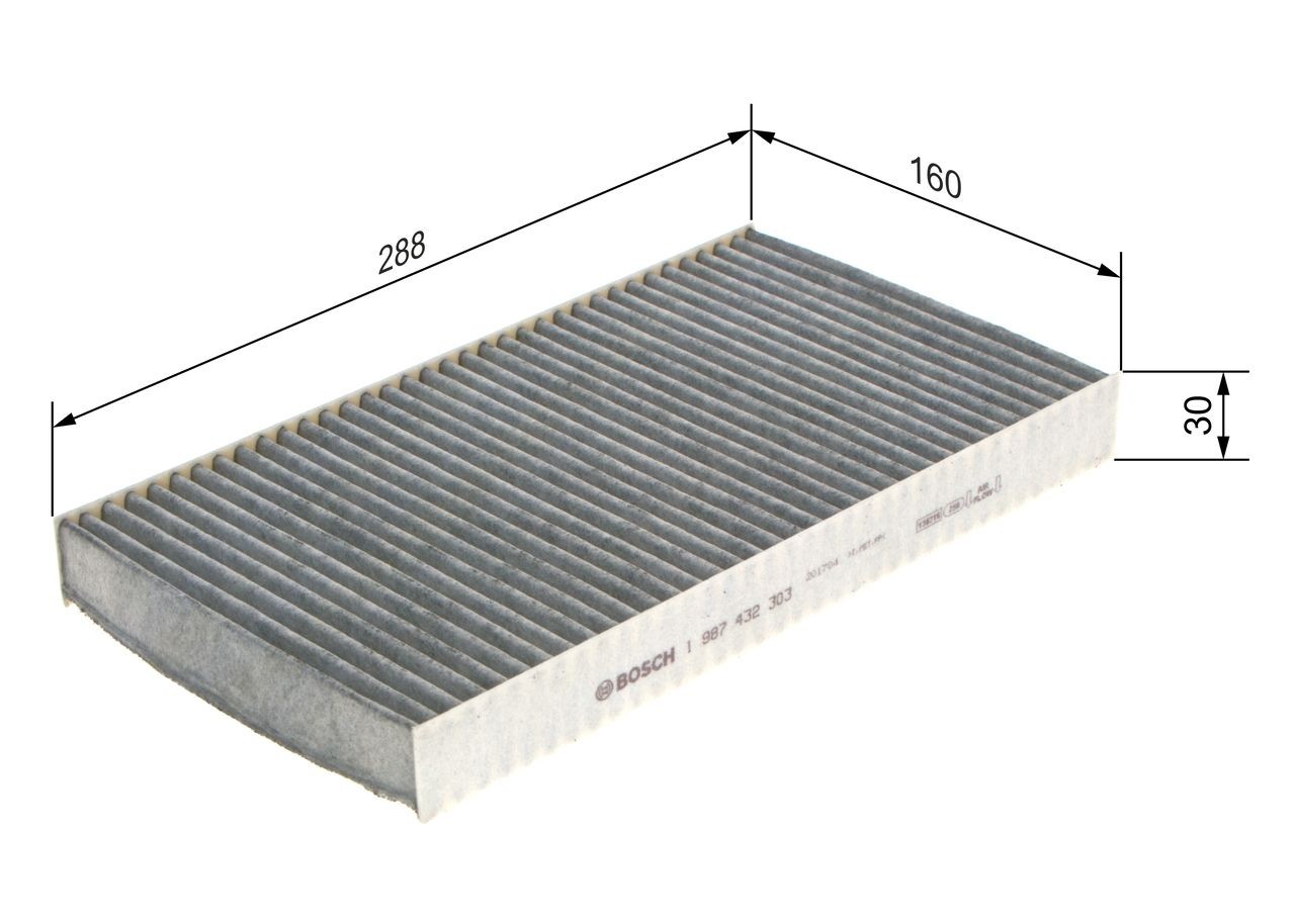 OEM-quality BOSCH 1 987 432 303 Air conditioner filter