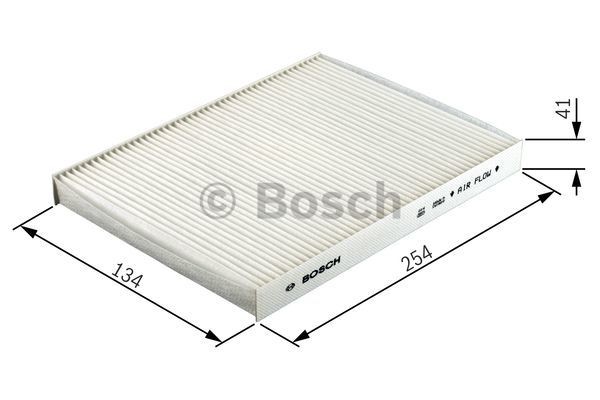 1987432309 Air con filter R 2309 BOSCH Activated Carbon Filter, 254 mm x 134 mm x 41 mm