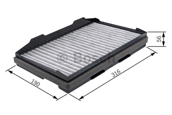 BOSCH Air conditioning filter 1 987 432 401 for SAAB 9-5