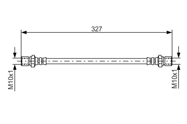 Original BOSCH BH015 Flexible brake pipe 1 987 476 017 for OPEL SENATOR