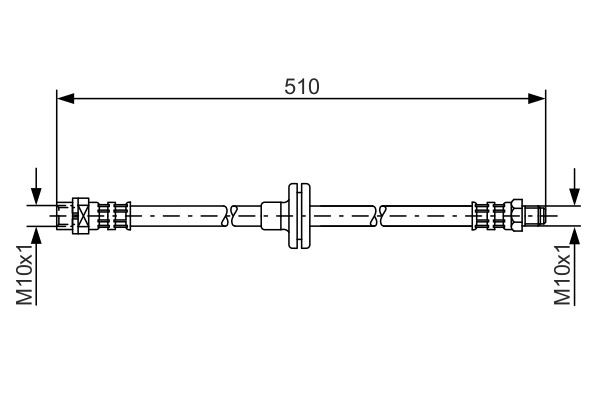 BH031 BOSCH 485 mm Length: 485mm, Internal Thread 1: M10x1mm Brake line 1 987 476 056 buy