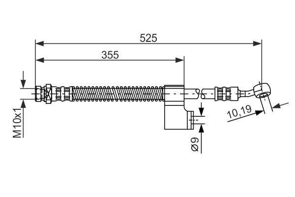BH800 BOSCH 510 mm, 10 mm Length: 510mm, Internal Thread 1: M10x1mm Brake line 1 987 476 188 buy