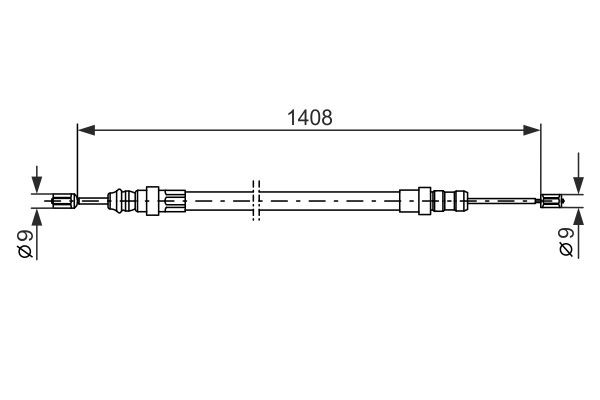 BOSCH 1 987 477 488 Hand brake cable