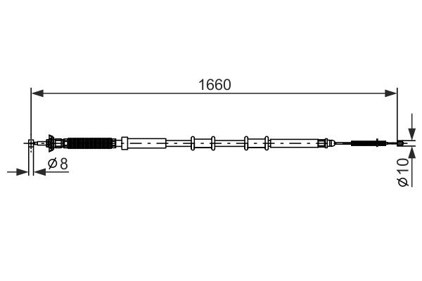 Great value for money - BOSCH Hand brake cable 1 987 477 973
