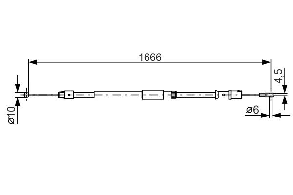 BC926 BOSCH 1987482032 Hand brake cable 2E0.609.701J