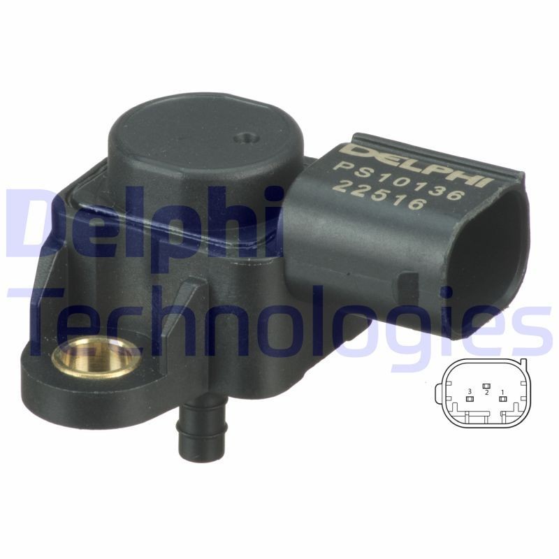 DELPHI PS10136 Sensor, boost pressure A005 153 7228