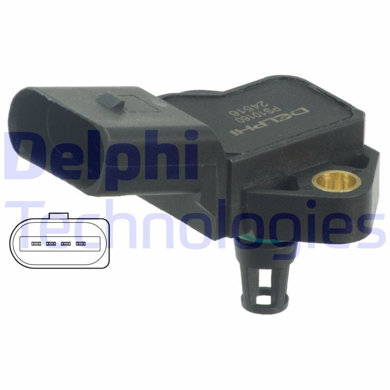 DELPHI Number of pins: 4-pin connector MAP sensor PS10160 buy