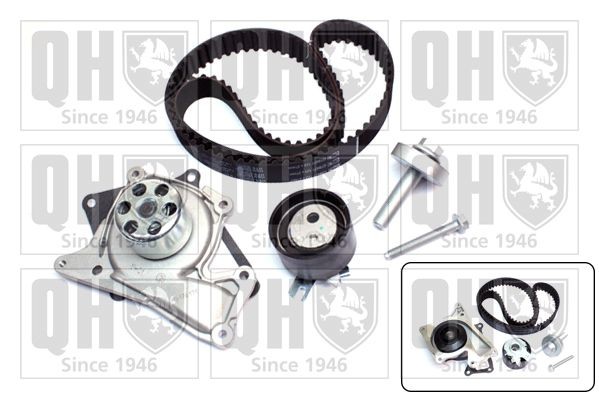 QUINTON HAZELL QBPK7642 Water pump and timing belt kit Number of Teeth: 123