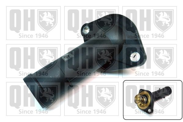 QTH707K QUINTON HAZELL Coolant thermostat SKODA Opening Temperature: 92°C, with gaskets/seals, with housing