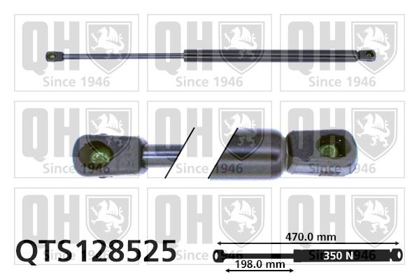 QUINTON HAZELL Tailgate strut QTS128525 Opel CORSA 2000