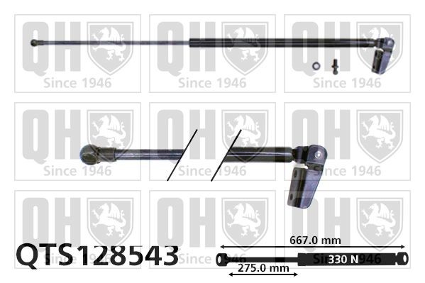 QUINTON HAZELL QTS128543 Boot struts Mazda 323 III (BF) 1.3 68 hp Petrol 1989 price