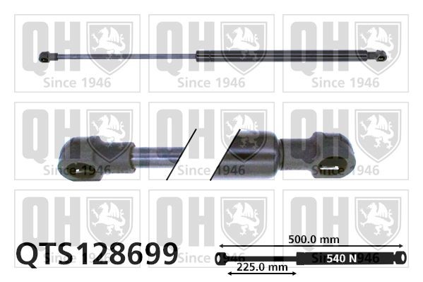 QUINTON HAZELL QTS128699 Boot struts Audi A4 B6 Avant 1.8 T quattro 170 hp Petrol 2002 price